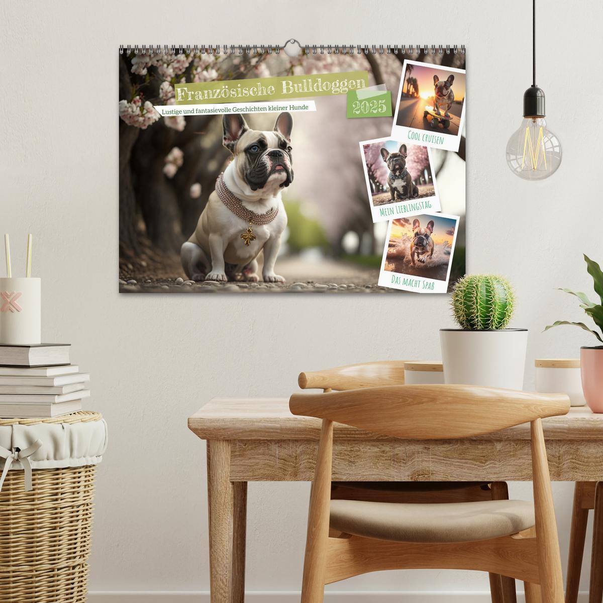 Bild: 9783383908293 | Französische Bulldoggen (Wandkalender 2025 DIN A3 quer), CALVENDO...