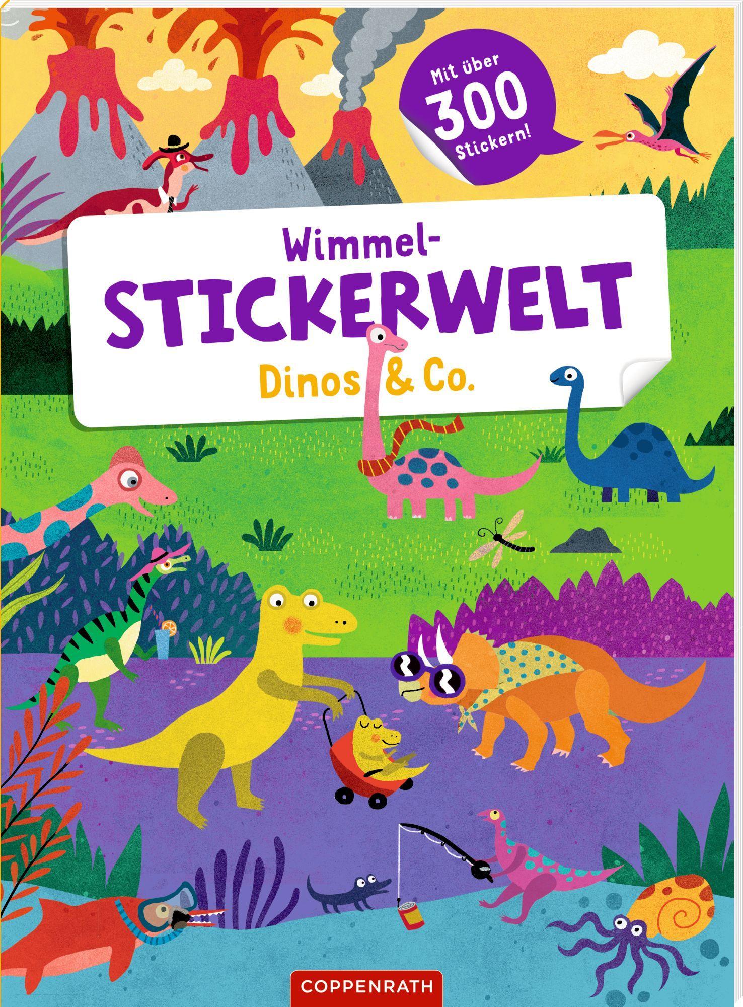 Cover: 9783649672098 | Wimmel-Stickerwelt - Dinos &amp; Co. | Mit über 300 Stickern | Johnson