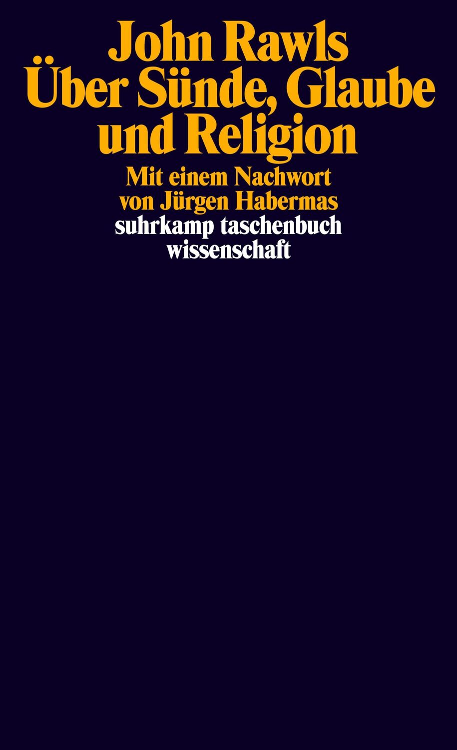 Cover: 9783518299333 | Über Sünde, Glaube und Religion | John Rawls | Taschenbuch | 343 S.