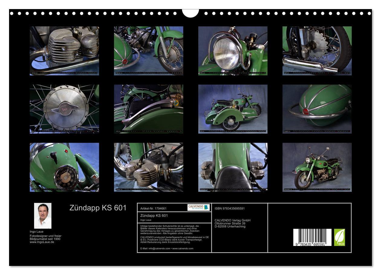 Bild: 9783435695591 | Zündapp KS 601 (Wandkalender 2025 DIN A3 quer), CALVENDO...