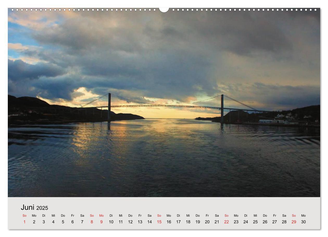 Bild: 9783435792207 | Mit den Hurtigruten unterwegs (Wandkalender 2025 DIN A2 quer),...