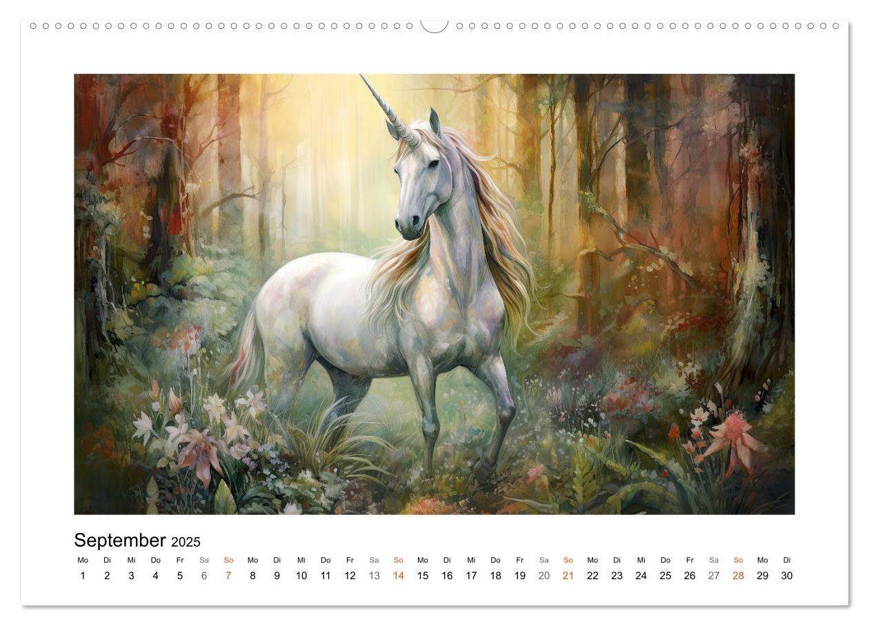 Bild: 9783383893117 | Geliebte Einhörner (Wandkalender 2025 DIN A2 quer), CALVENDO...