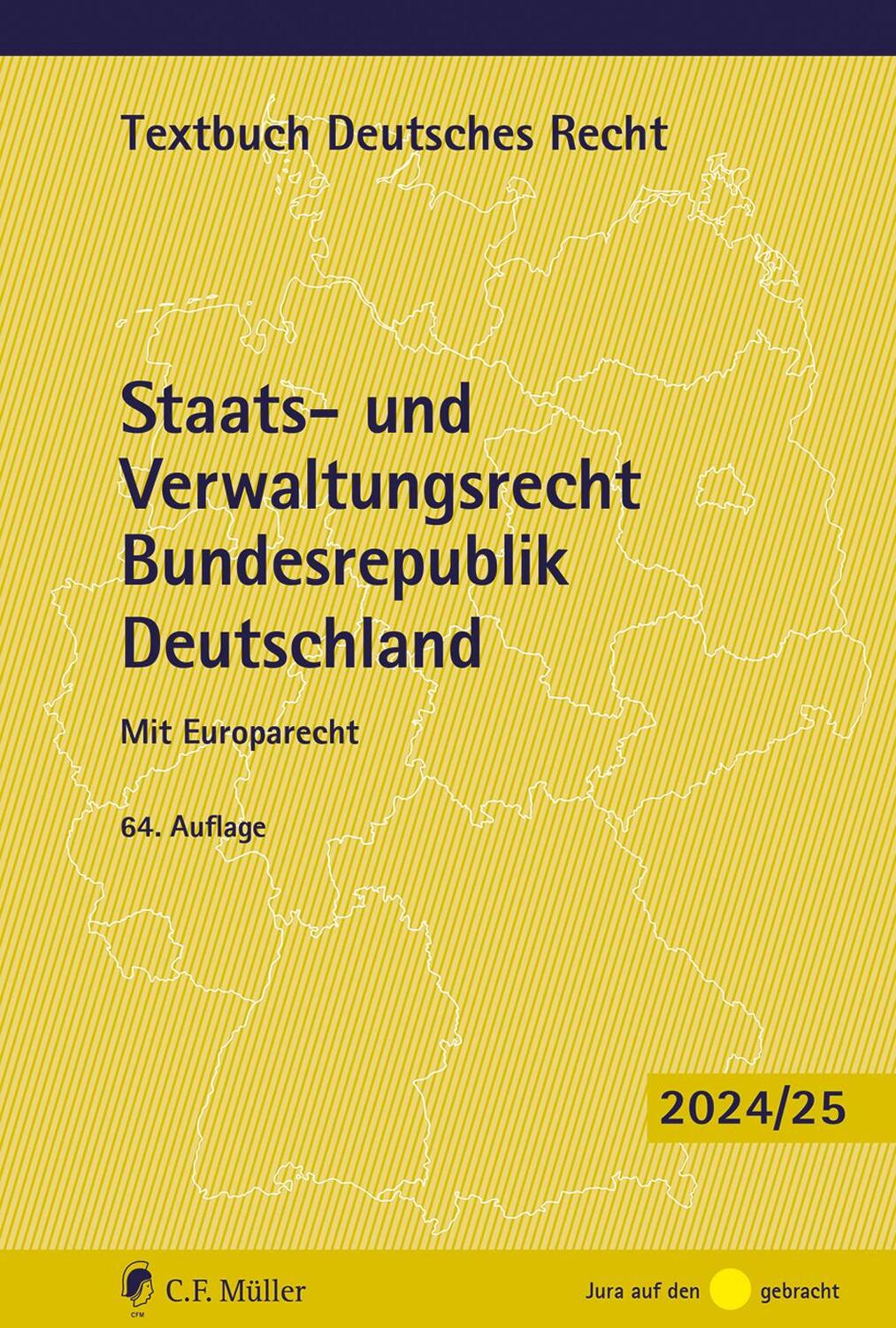 Cover: 9783811489578 | Staats- und Verwaltungsrecht Bundesrepublik Deutschland | Taschenbuch