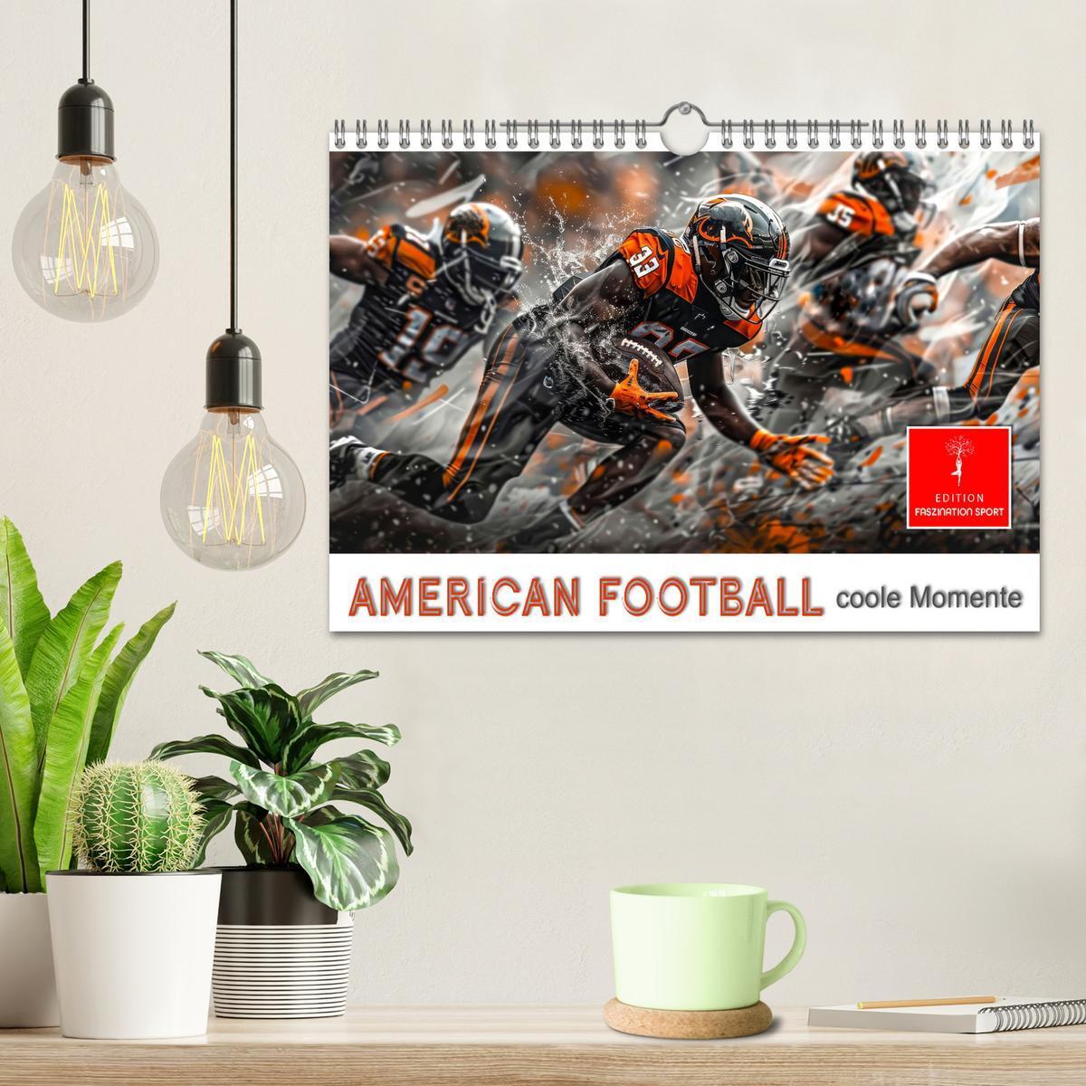 Bild: 9783383806520 | American Football - coole Momente (Wandkalender 2025 DIN A4 quer),...