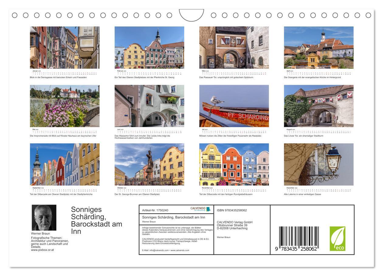 Bild: 9783435258062 | Sonniges Schärding, Barockstadt am Inn (Wandkalender 2025 DIN A4...