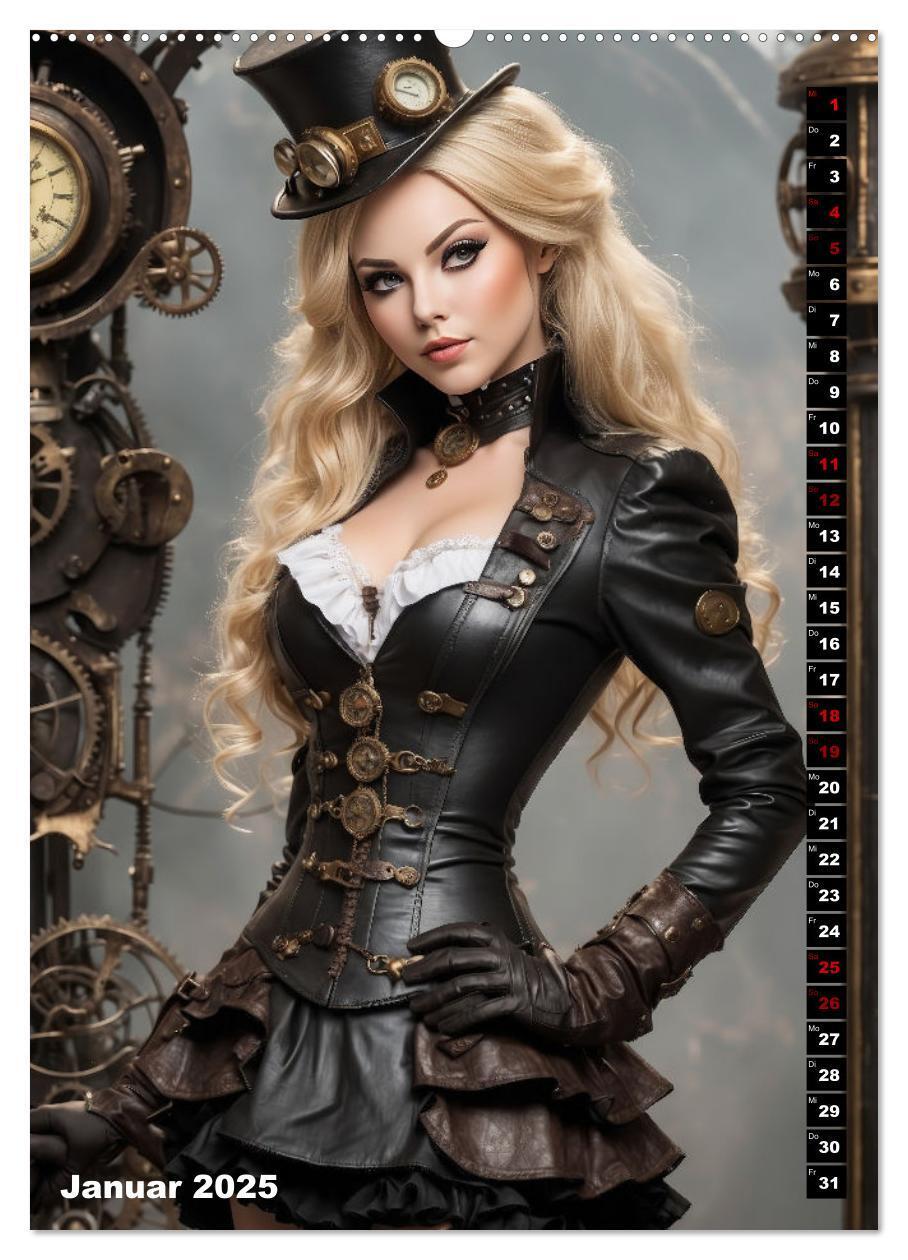 Bild: 9783435845668 | Steampunk Divas (hochwertiger Premium Wandkalender 2025 DIN A2...