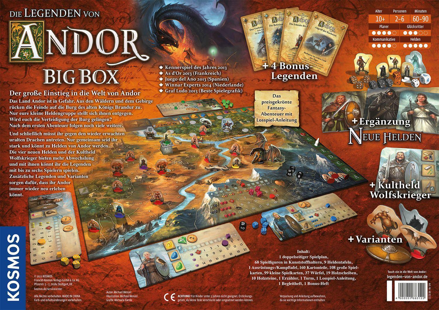 Bild: 4002051683122 | Die Legenden von Andor - Big Box | Spiel | Michael Menzel | Spiel