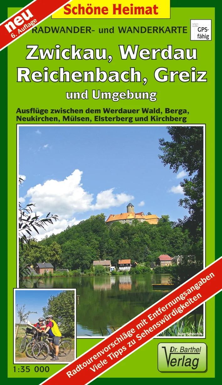 Cover: 9783895910647 | Radwander- und Wanderkarte Wälder um Zwickau, Werdau und Greiz und...