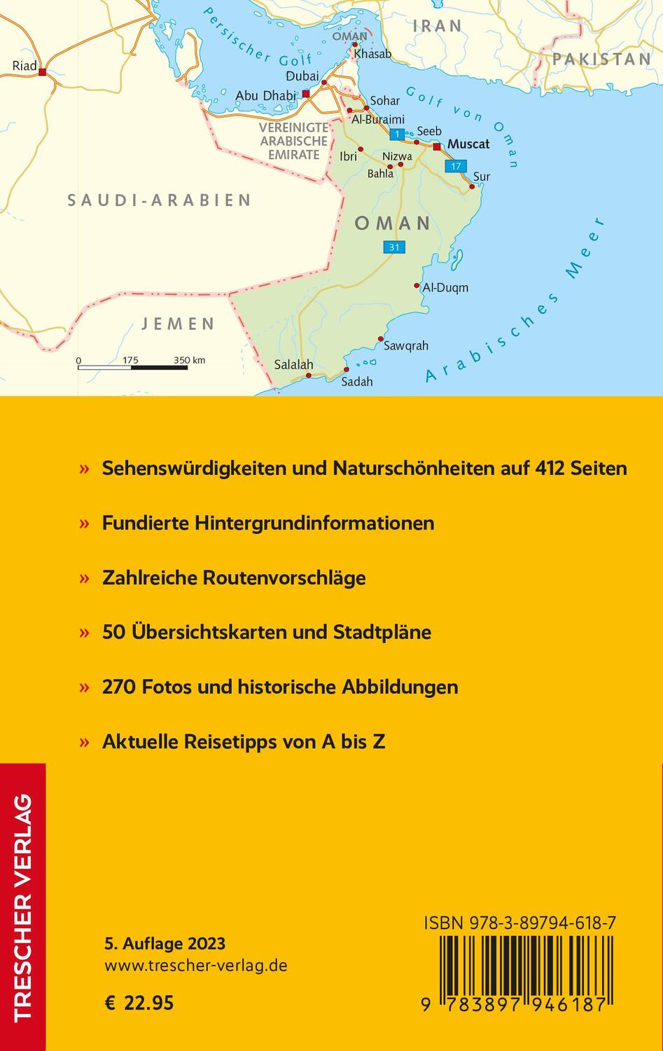 Rückseite: 9783897946187 | TRESCHER Reiseführer Oman | Julietta Baums (u. a.) | Taschenbuch