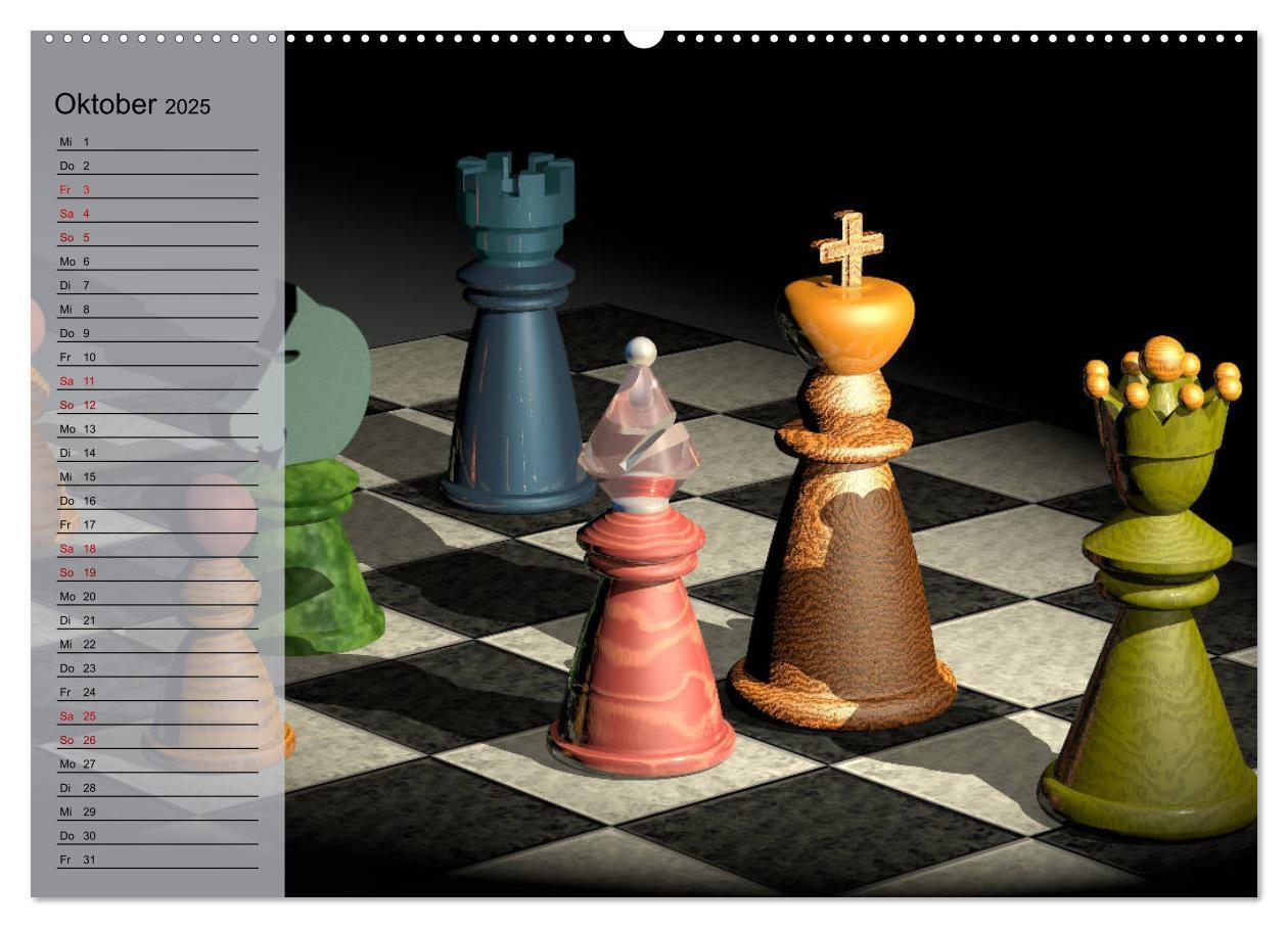 Bild: 9783435393664 | SCHACH - Spiel der Könige (Wandkalender 2025 DIN A2 quer), CALVENDO...