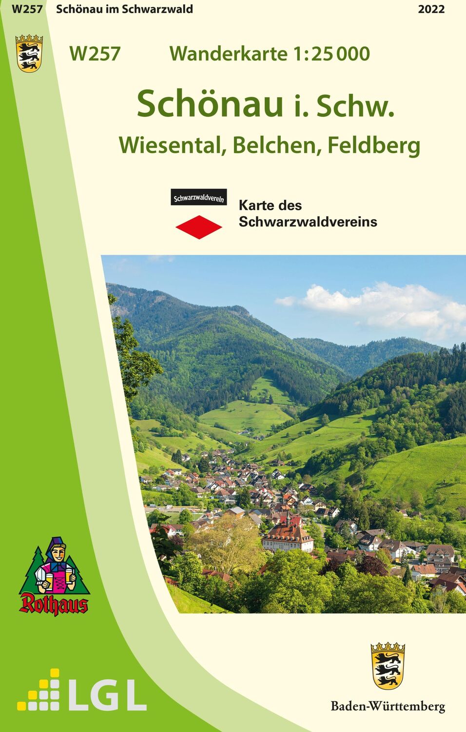 Cover: 9783863984830 | W257 Wanderkarte 1:25 000 Schönau im Schwarzwald | (Land-)Karte | 2022