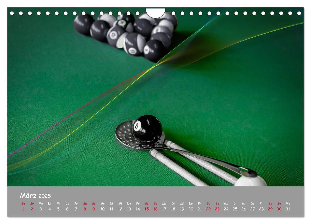 Bild: 9783435214860 | Freizeit Billard - Queue, Kugeln, Kreide und Tisch (Wandkalender...