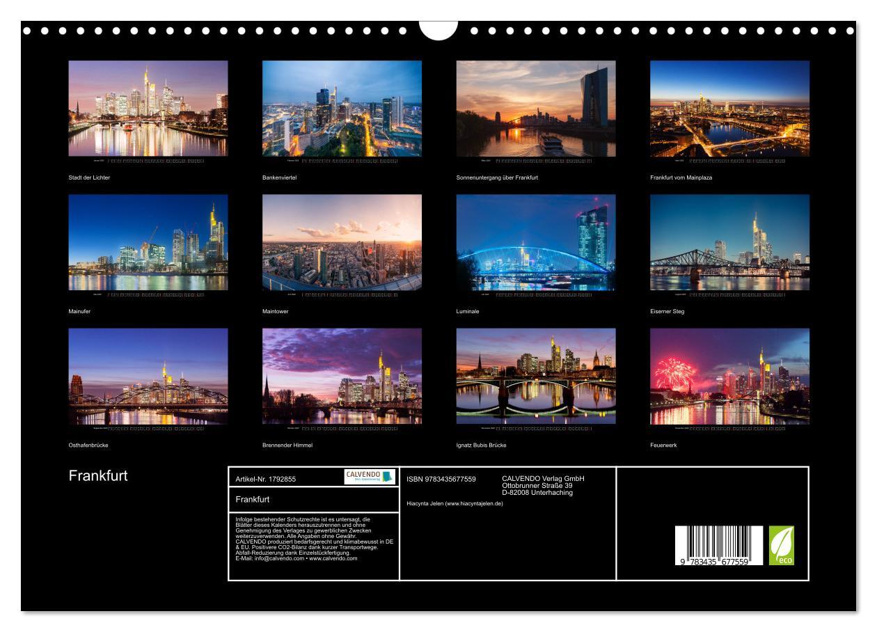 Bild: 9783435677559 | Frankfurt (Wandkalender 2025 DIN A3 quer), CALVENDO Monatskalender