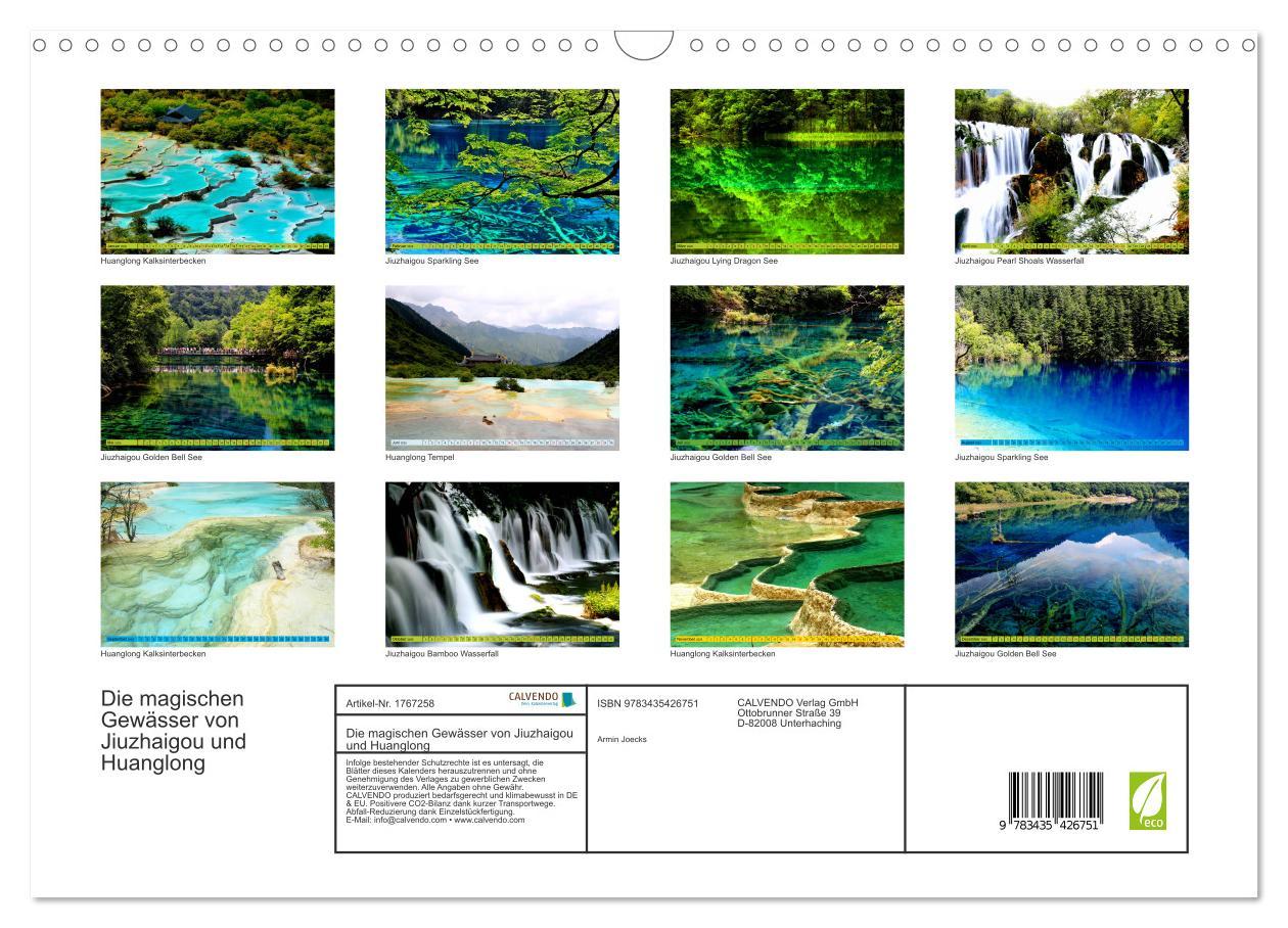 Bild: 9783435426751 | Die magischen Gewässer von Jiuzhaigou und Huanglong (Wandkalender...