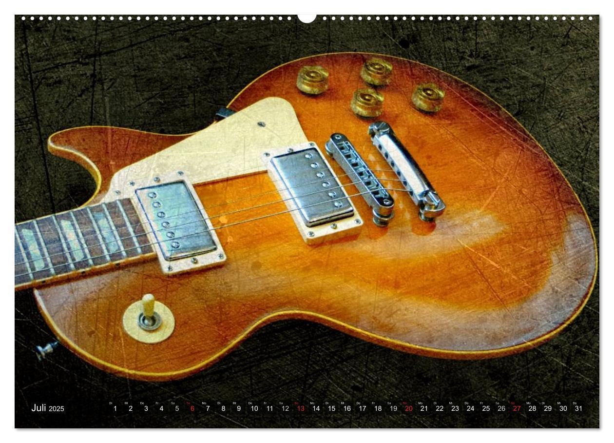 Bild: 9783435727933 | GITARREN Vintage Art (Wandkalender 2025 DIN A2 quer), CALVENDO...