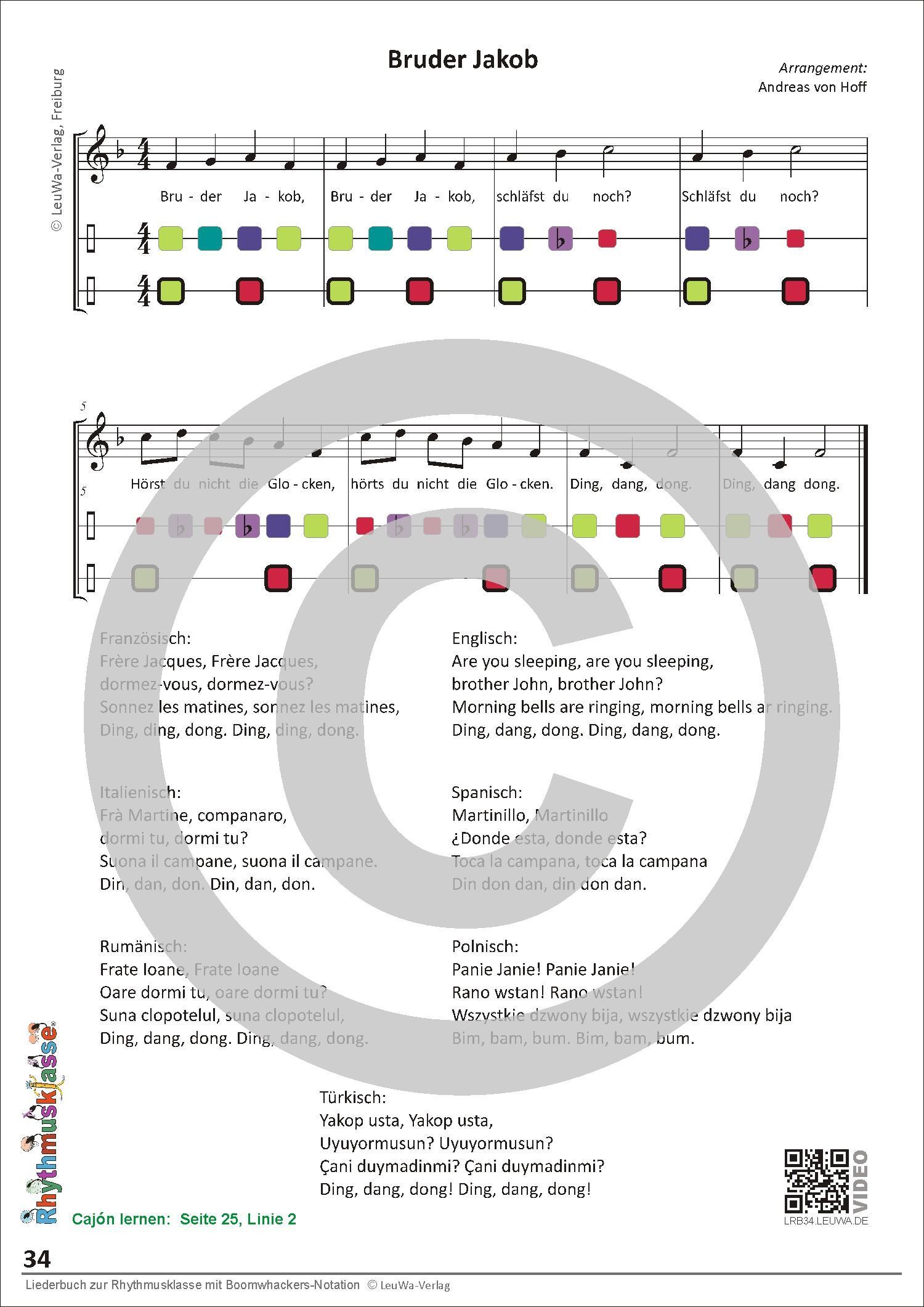 Bild: 9783940533272 | Liederbuch zur Rhythmusklasse mit Boomwhackers-Notation | Hoff (u. a.)