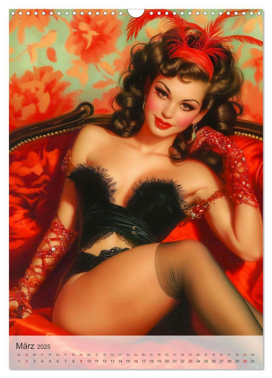 Bild: 9783457203491 | Retro PinUp Girls (Wandkalender 2025 DIN A3 hoch), CALVENDO...