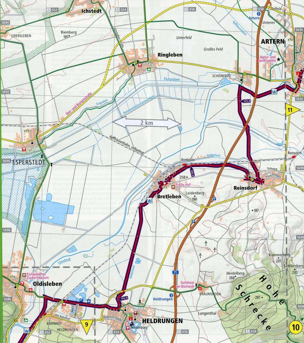 Bild: 9783899203448 | Unstrut-Radweg, Kefferhausen - Naumburg 1 : 50 000 | (Land-)Karte