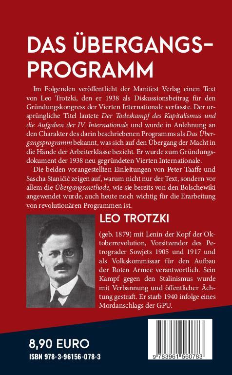 Rückseite: 9783961560783 | Das Übergangsprogramm | Leo Trotzki | Taschenbuch | 113 S. | Deutsch