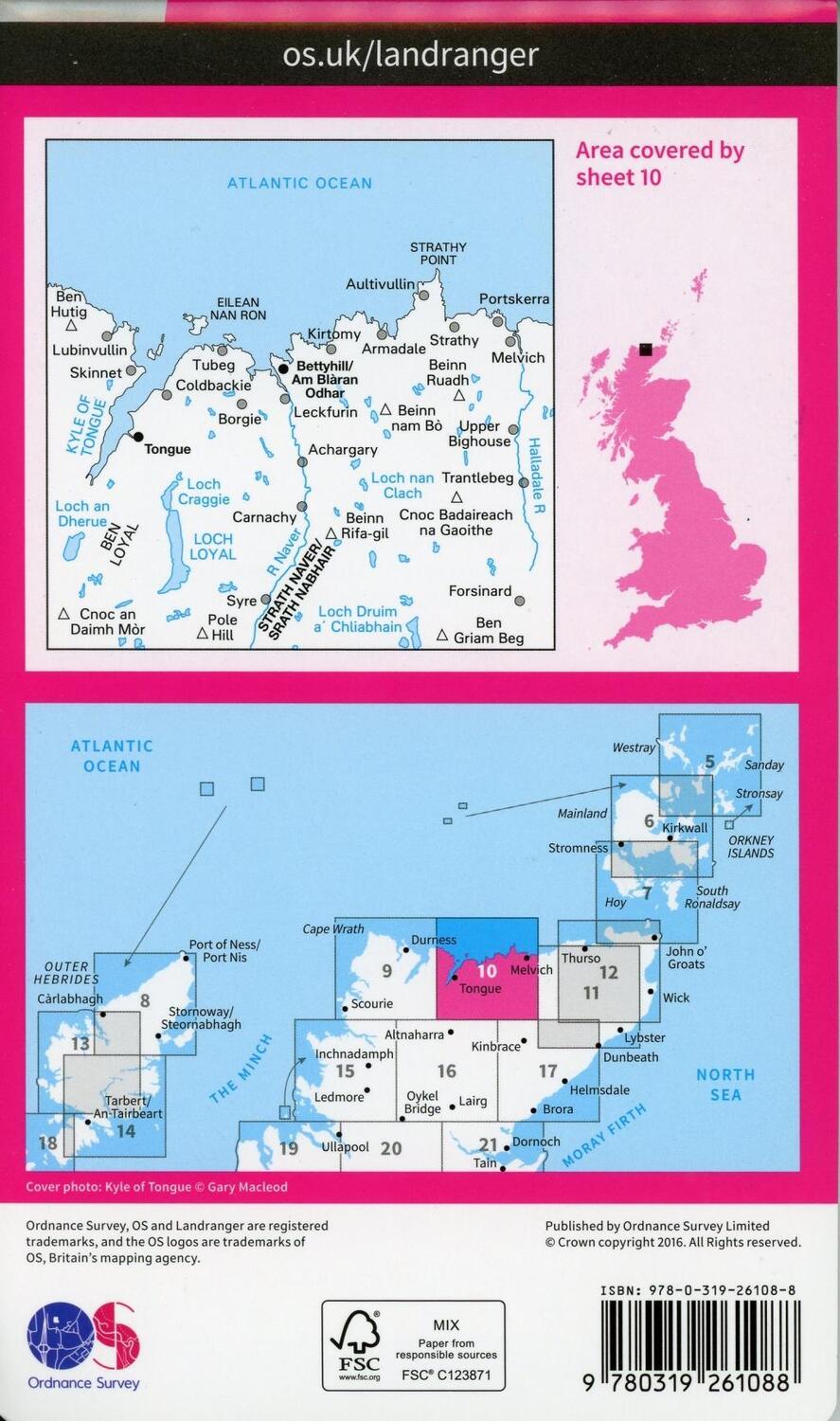 Bild: 9780319261088 | Strathnaver, Bettyhill &amp; Tongue | Ordnance Survey | (Land-)Karte