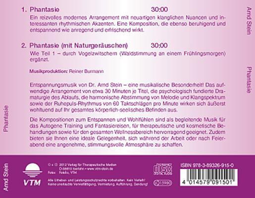 Rückseite: 9783893269150 | Phantasie. CD | Sanfte Musik zum Entspannen und Wohlfühlen | Stein