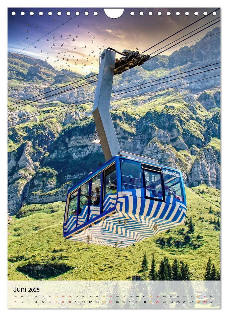 Bild: 9783435945863 | Nervenkitzel Seilbahn (Wandkalender 2025 DIN A4 hoch), CALVENDO...