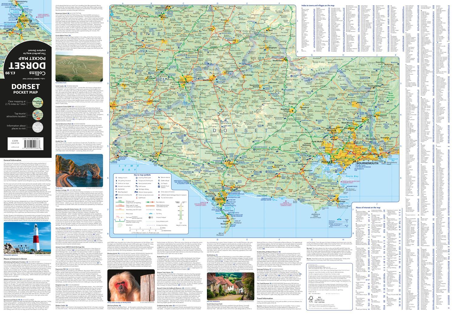 Bild: 9780008520687 | Dorset Pocket Map | The Perfect Way to Explore Dorset | Collins Maps