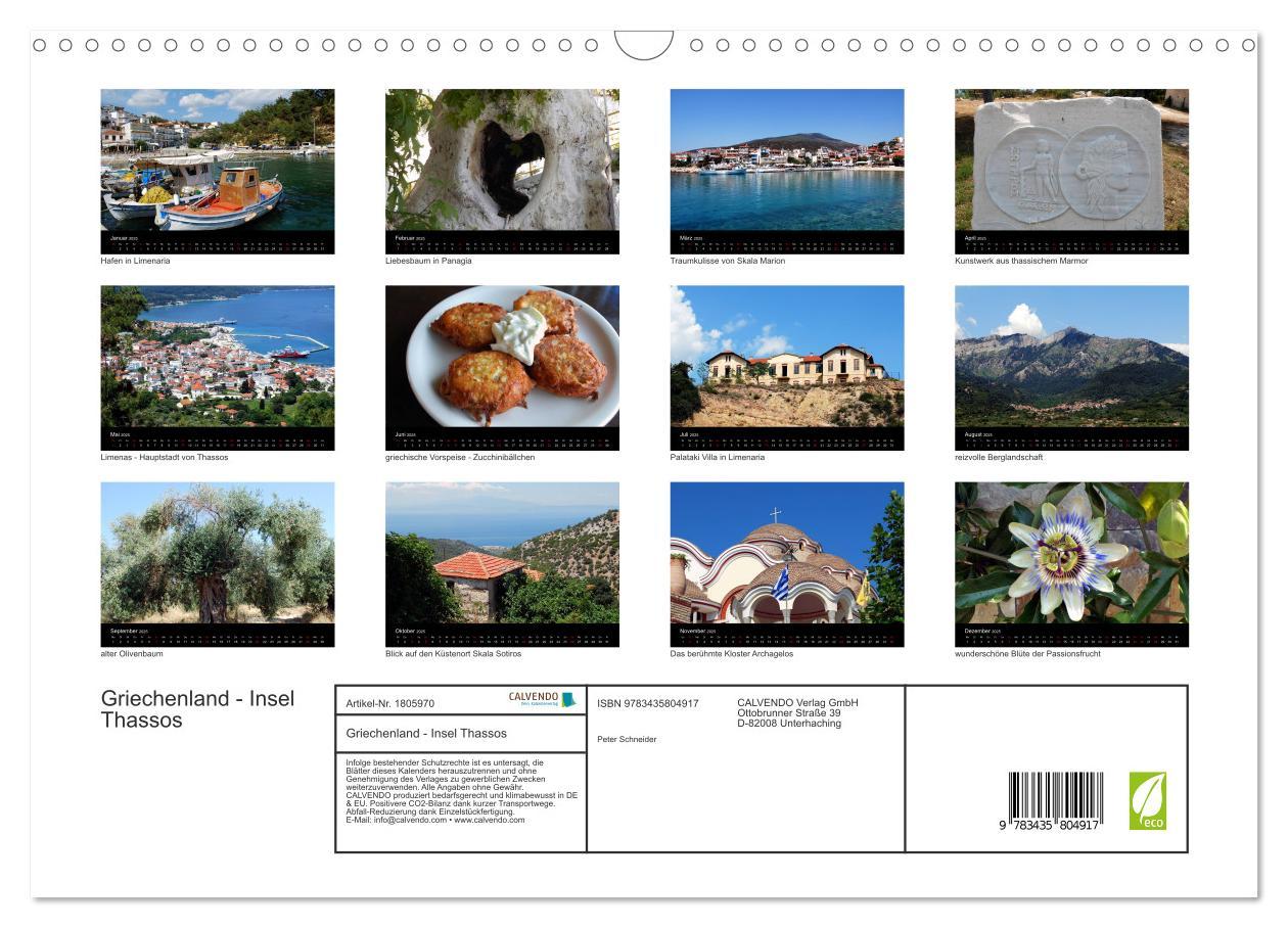 Bild: 9783435804917 | Griechenland - Insel Thassos (Wandkalender 2025 DIN A3 quer),...