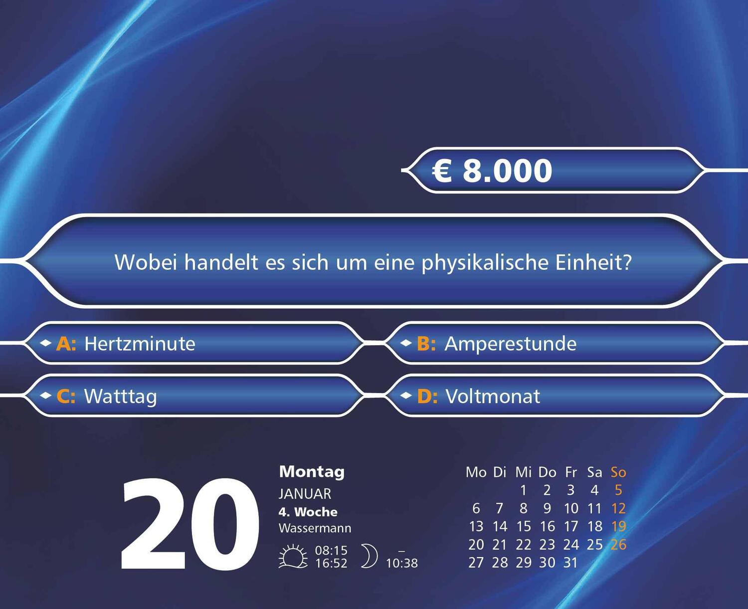 Bild: 4250809653792 | Wer wird Millionär 2025 Tagesabreißkalender - 14.5x11,8 -...