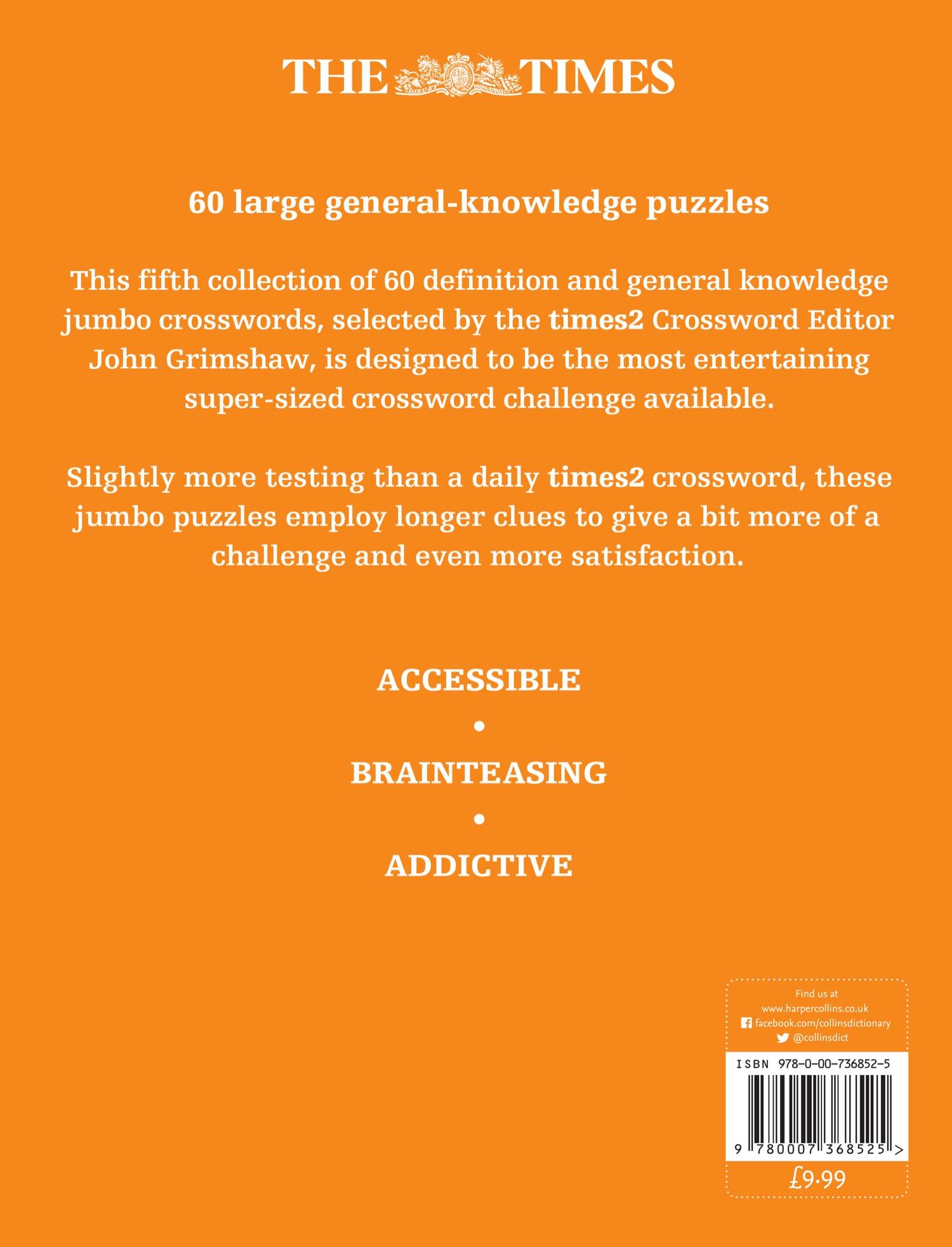 Rückseite: 9780007368525 | The Times 2 Jumbo Crossword Book 5 | John Grimshaw (u. a.) | Buch