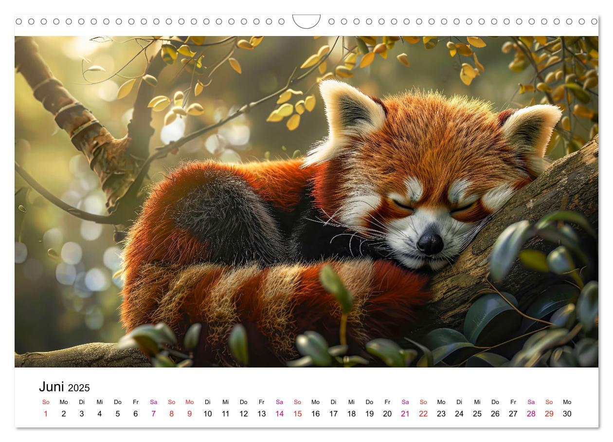 Bild: 9783457137185 | Der Rote Panda (Wandkalender 2025 DIN A3 quer), CALVENDO...