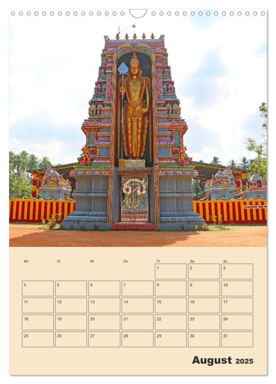 Bild: 9783435884612 | Sri Lanka - Terminplaner (Wandkalender 2025 DIN A3 hoch), CALVENDO...