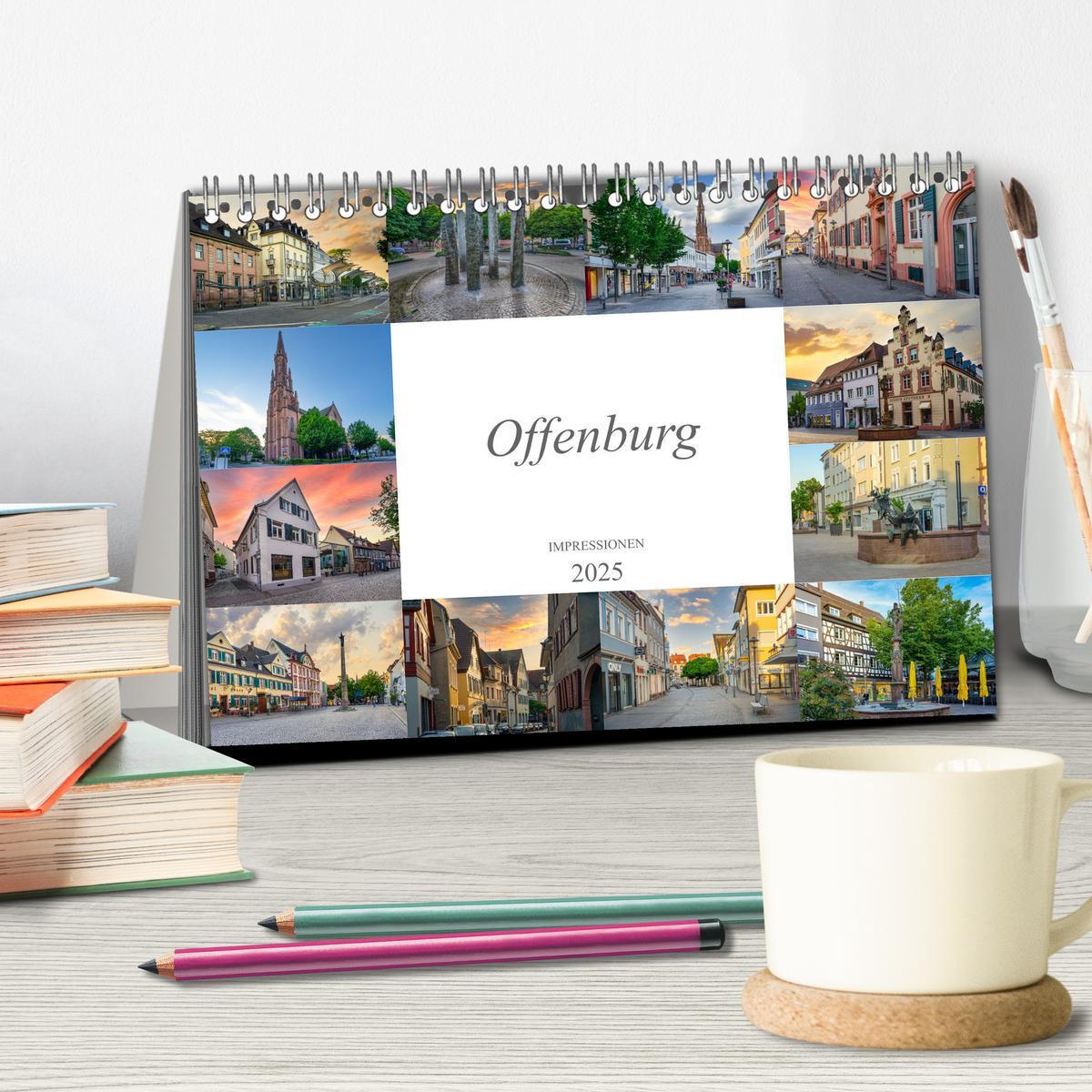 Bild: 9783383988257 | Offenburg Impressionen (Tischkalender 2025 DIN A5 quer), CALVENDO...