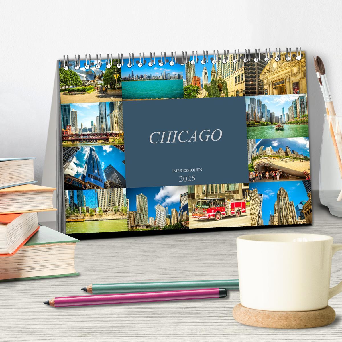 Bild: 9783435357932 | Chicago Impressionen (Tischkalender 2025 DIN A5 quer), CALVENDO...