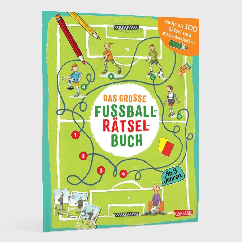 Bild: 9783551191908 | Das große Fußball-Rätselbuch | ab 9 Jahre | Nikki Busch (u. a.) | Buch