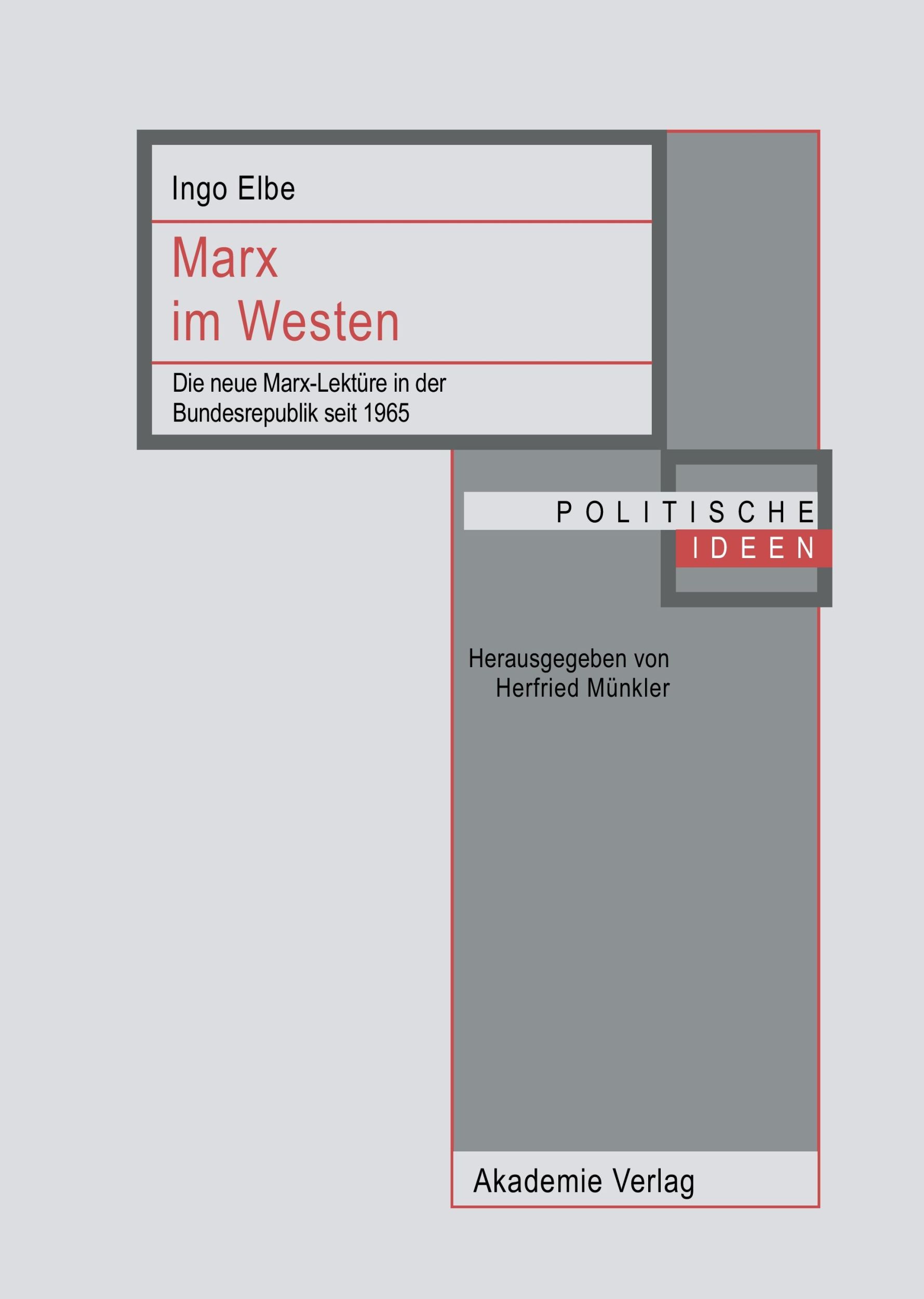 Cover: 9783050049205 | Marx im Westen | Die neue Marx-Lektüre in der Bundesrepublik seit 1965