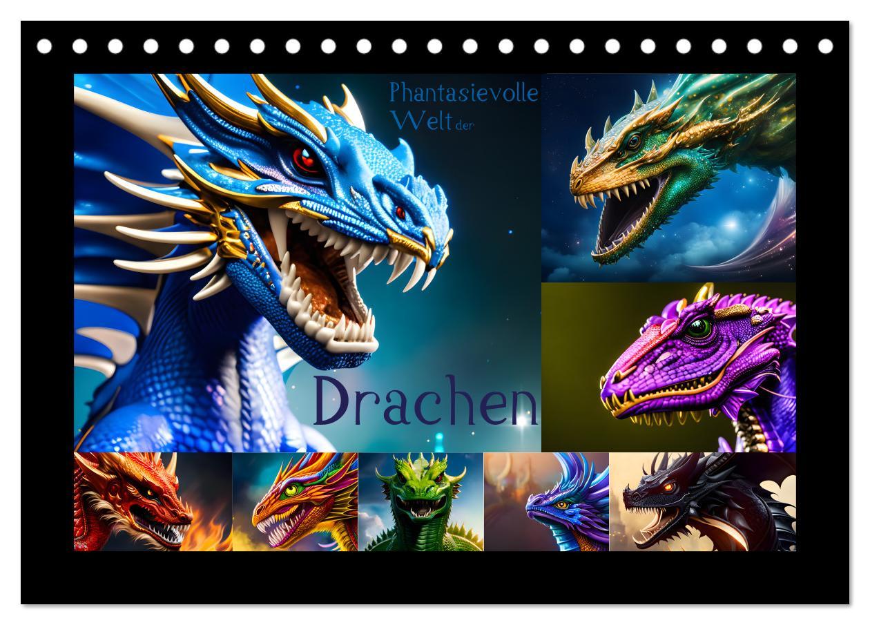 Cover: 9783383881589 | Phantasievolle Welt der Drachen (Tischkalender 2025 DIN A5 quer),...