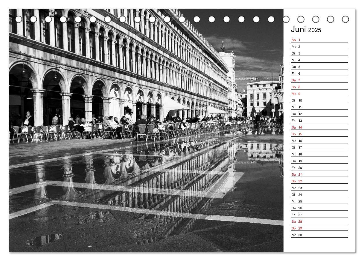 Bild: 9783435531622 | Venedig schwarz-weiß (Tischkalender 2025 DIN A5 quer), CALVENDO...