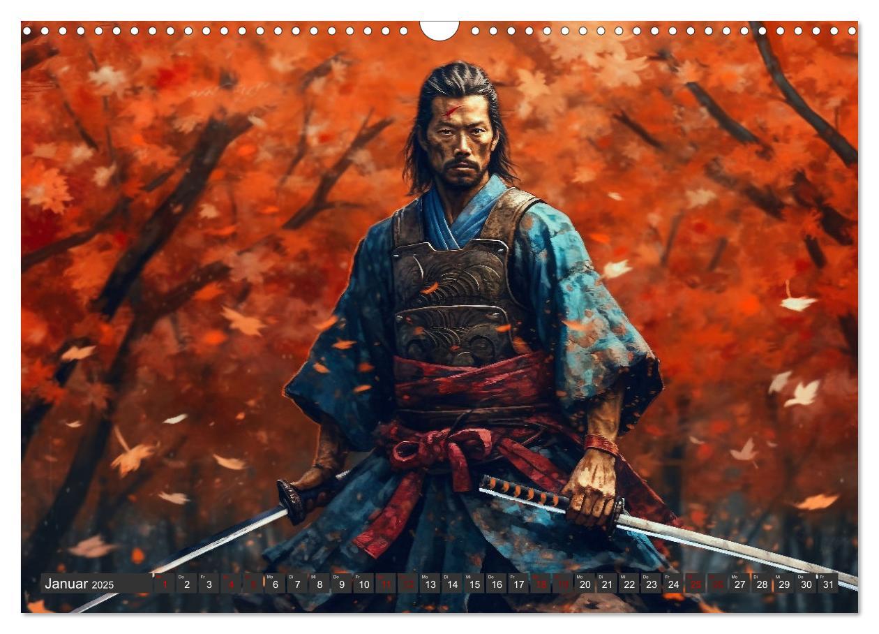 Bild: 9783383898266 | Samurai - ein Leben in Meditation (Wandkalender 2025 DIN A3 quer),...