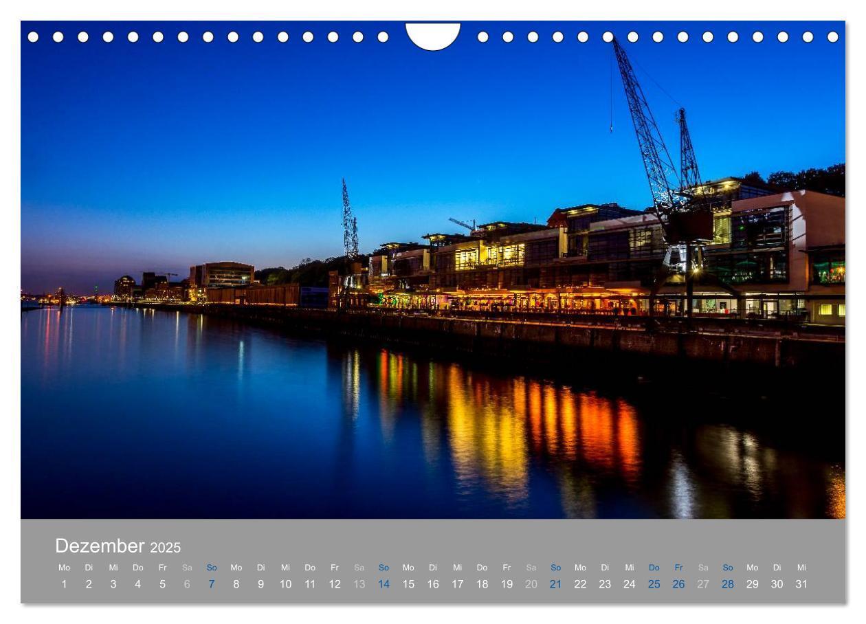 Bild: 9783435662890 | Hamburger Hafen - Im Zauber der Nacht (Wandkalender 2025 DIN A4...