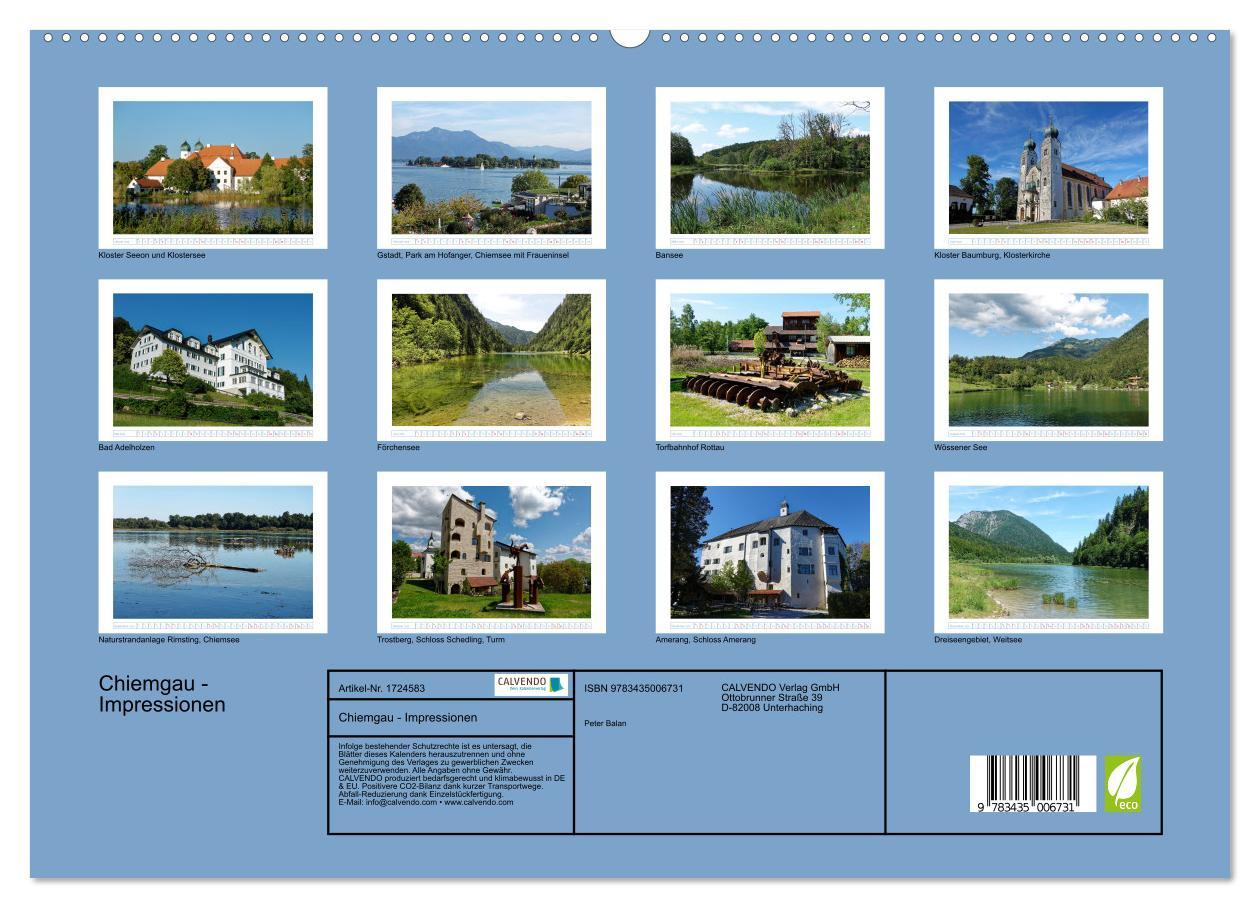 Bild: 9783435006731 | Chiemgau - Impressionen (Wandkalender 2025 DIN A2 quer), CALVENDO...