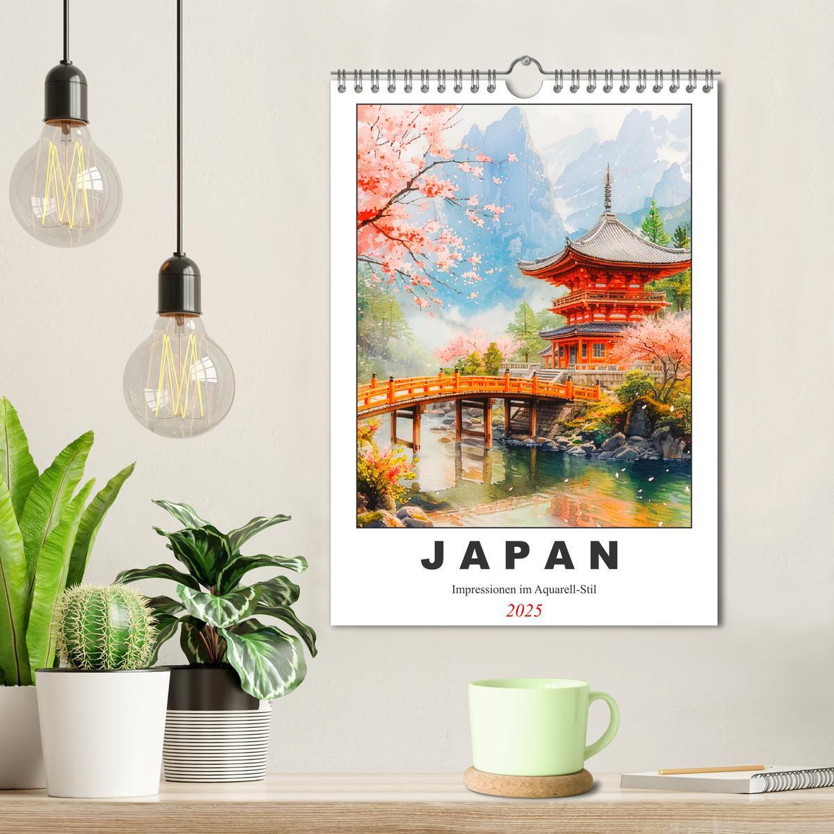 Bild: 9783383815966 | Japan. Impressionen im Aquarell-Stil (Wandkalender 2025 DIN A4...