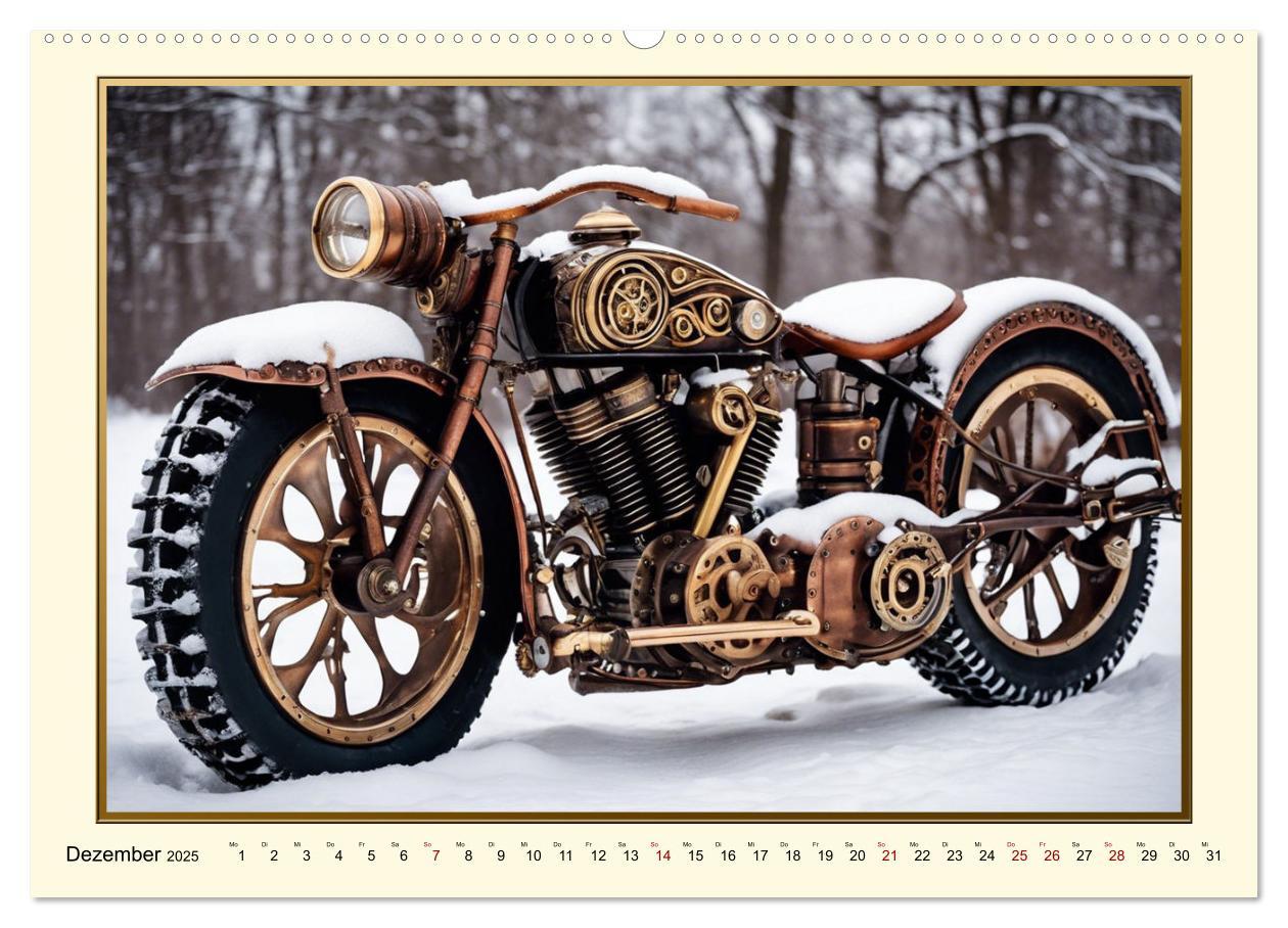 Bild: 9783457139592 | Motorräder im Steampunk-Style (Wandkalender 2025 DIN A2 quer),...