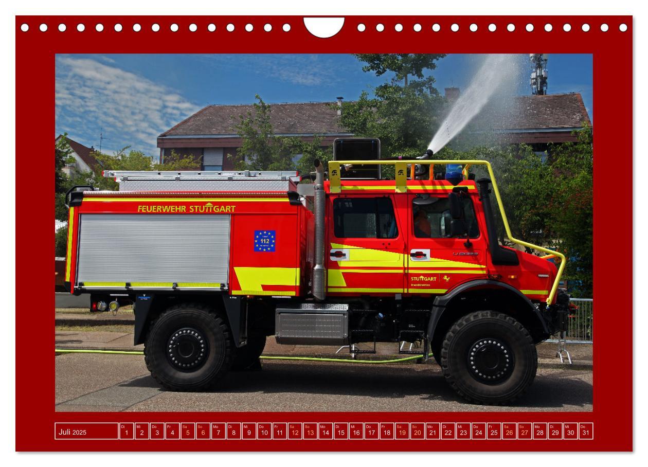 Bild: 9783457225387 | Unimog bei der Feuerwehr (Wandkalender 2025 DIN A4 quer), CALVENDO...