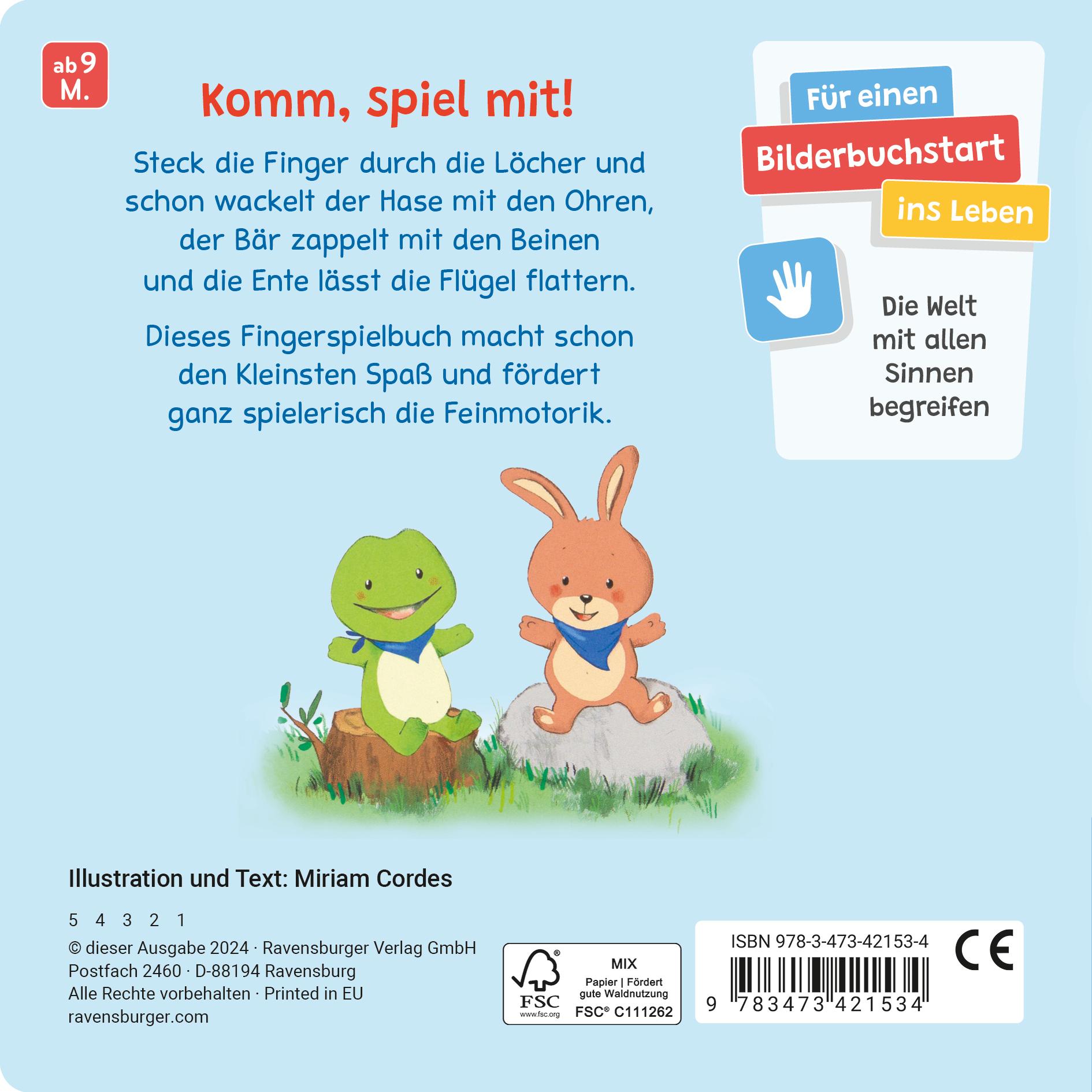 Rückseite: 9783473421534 | Ohren wackeln, Beine zappeln: Mein Fingerspielbuch. Babybuch ab 9...