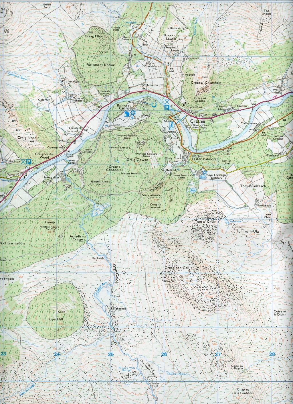 Bild: 9780319242926 | Lochnagar, Glen Muick &amp; Glen Clova, Ballater &amp; Balmoral | Survey