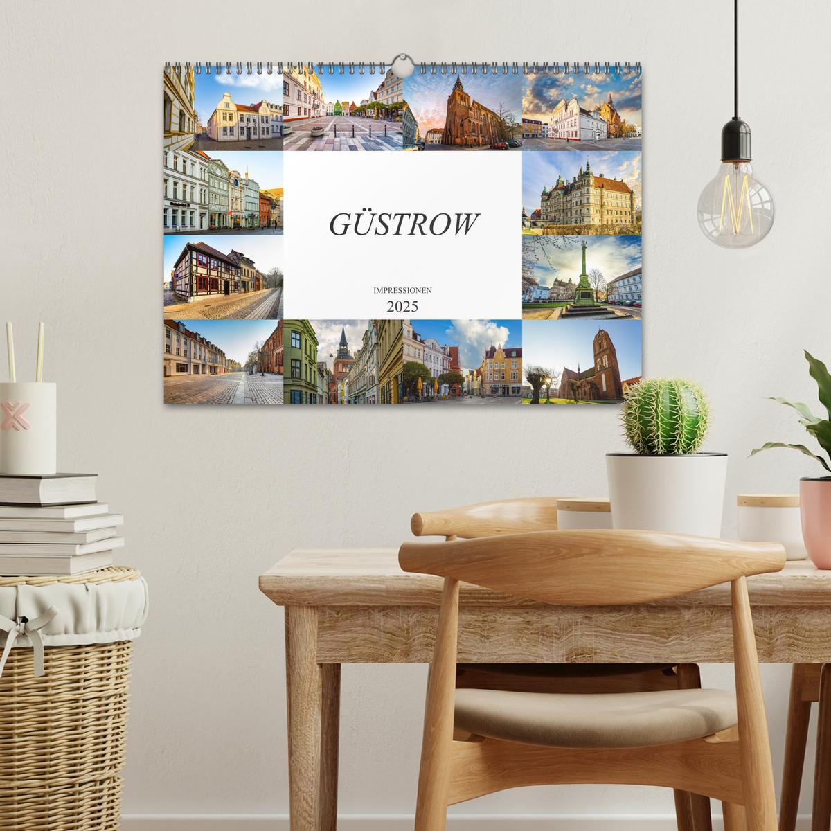 Bild: 9783435241712 | Güstrow Impressionen (Wandkalender 2025 DIN A3 quer), CALVENDO...