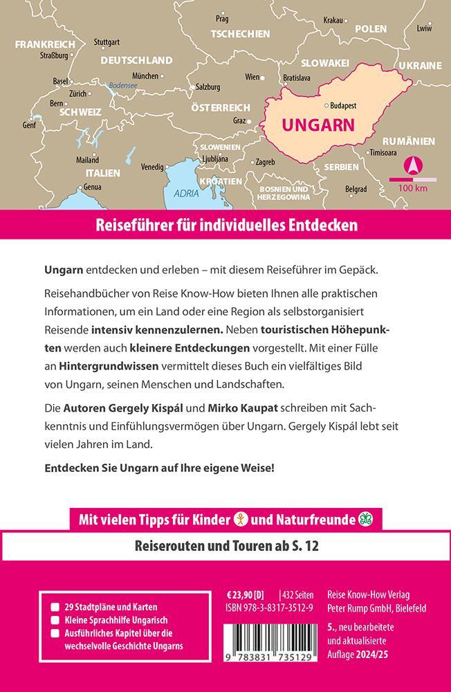 Rückseite: 9783831735129 | Reise Know-How Reiseführer Ungarn | Gergely Kispál (u. a.) | Buch