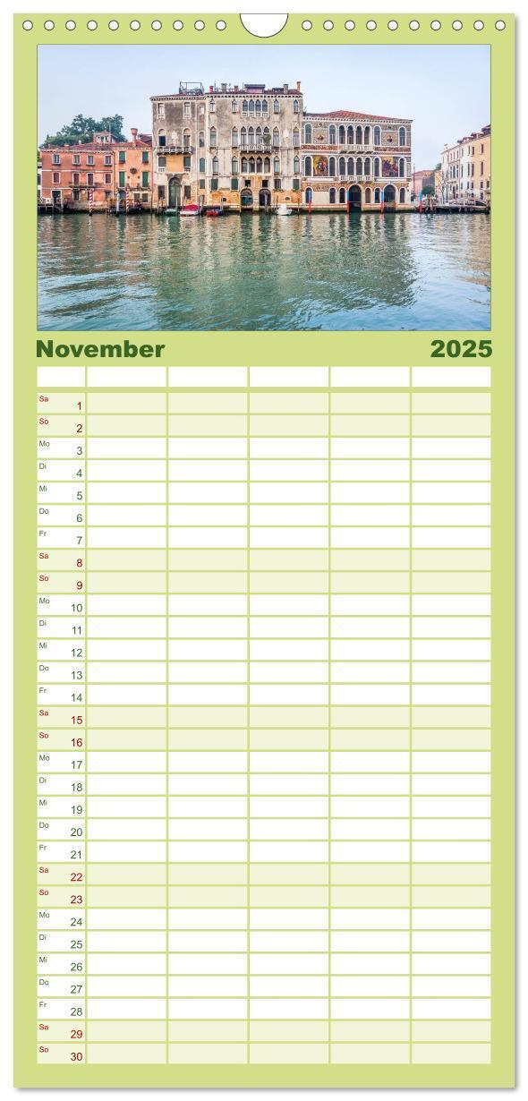 Bild: 9783457120248 | Familienplaner 2025 - Venedig mit 5 Spalten (Wandkalender, 21 x 45...