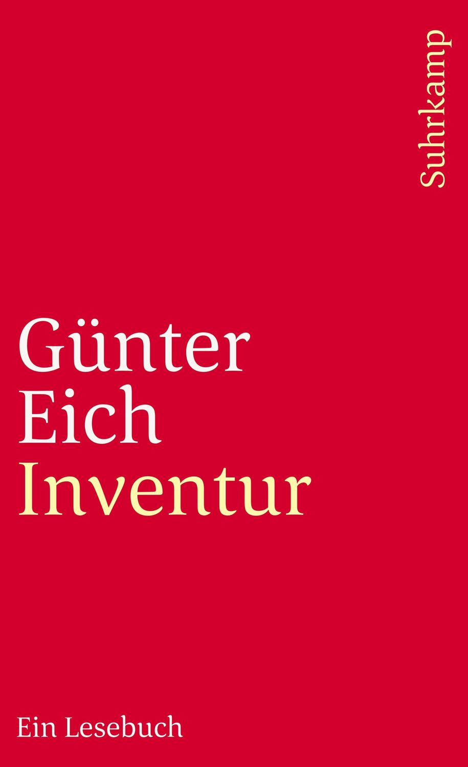 Cover: 9783518371961 | Inventur | Ein Lesebuch | Günter Eich | Taschenbuch | 331 S. | Deutsch